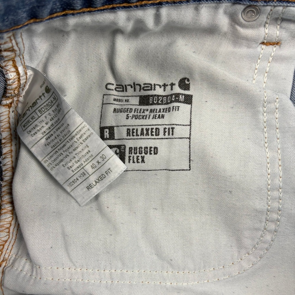 Carhartt Relaxed Fit Jeans Mens 40x30 *fits 40x28 Ranchers Landscapers Welders - Picture 5 of 8